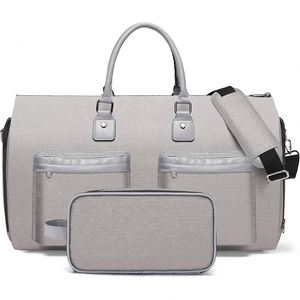 Échantillon gratuit Sacs à vêtements faciles à transporter pour les voyages Sac à vêtements avec compartiment à chaussures Sac de week-end pour costume et robe suspendu - Product Image 3