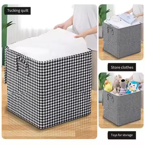 Boîtes de rangement transparentes pour sous-vêtements en jean grande capacité, empilables, organisateurs de vêtements <span class=keywords><strong>avec</strong></span> couvercle, écologiques, bacs de rangement pliables - Product Image 3