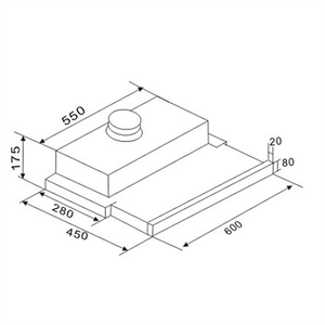 <span class=keywords><strong>Hotte</strong></span> <span class=keywords><strong>de</strong></span> <span class=keywords><strong>cuisine</strong></span> en acier inoxydable avec filtre en aluminium, 600mm - Product Image 4
