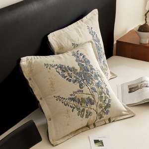 หมอนผ้ากอซคอตตอนแท้หมอนรองเอวถอดออกได้และซักได้สำหรับห้องนั่งเล่นห้องนอนรถหมอนสี่เหลี่ยม - Product Image 5