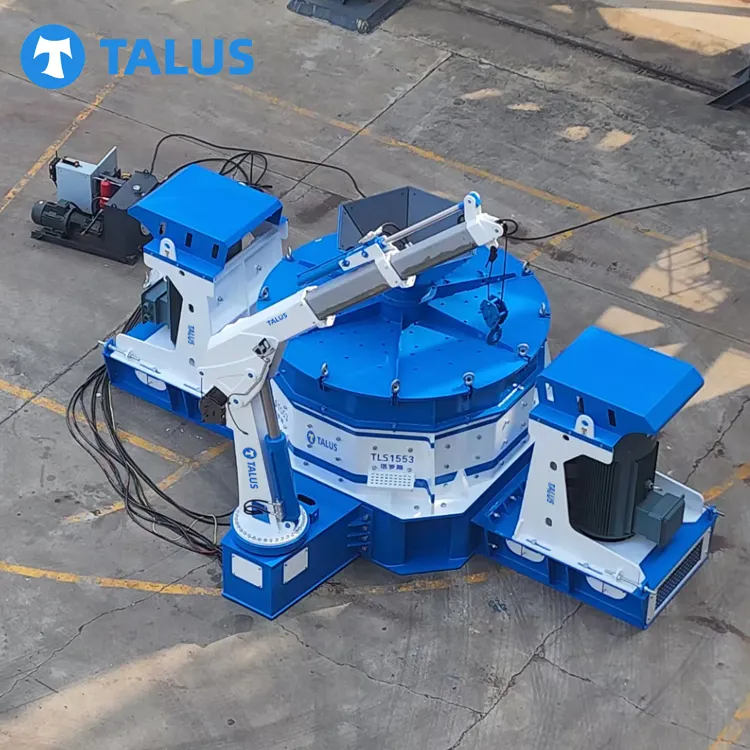 Talus เครื่องบดกระแทกเพลาแนวตั้ง เครื่องทําทรายใหม่ 220t/h เครื่องทําทราย VSI กําลังคู่ อุปกรณ์ทําทรายบด