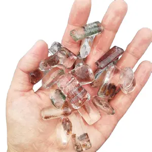 Cheap Price Small Natural Polished Stone Green Phantom Quartz Crystal Pendants for Gifts