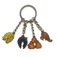 Porte-clés en métal électro-plaqué de haute qualité, personnalisation de la marque, porte-clés en émail doux, design unique pour cadeaux d'affaires