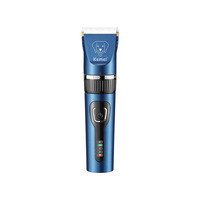Tondeuse pour animaux de compagnie Kemei Luxury Plastic MJ26 avec voyant lumineux, rechargeable par USB