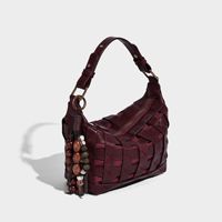 Sac à main bandoulière haut de gamme pour femme, grande capacité, en cuir mat, portable, avec fermeture éclair, design tendance