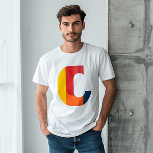 T-shirt pour homme à manches courtes, coupe classique, 100% coton, impression personnalisée du logo, fabrication directe d'usine - Product Image 1