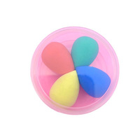 Nouvel ensemble de 4 mini éponges de maquillage en forme de fleur, sans latex, multicolores, de haute qualité, pour cosmétiques 2026