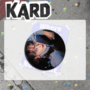 KPOP KARD Where to Now (Part.2) NOWHERE HD Badge Rotondo Grande Matthew J.Seph Somin Jiwoo Spilla in Plastica Accessori per Borsa Fan - Product Image 4