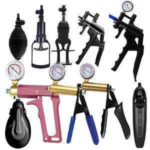 Grau Masculino Enhancement Upgrade Kit com Pressure <span class=keywords><strong>Gauge</strong></span> <span class=keywords><strong>Vacuum</strong></span> Release Valve e compatível Trigger-Penis Bomba para produtos do sexo - Product Image 6