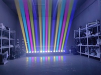 Barre de lumière LED mobile 5x120W RGB Jaune Citron avec anneau Halo DMX RDM 5 têtes, faisceau Tornado pour scène, DJ, club, événement