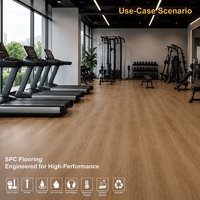 Revêtement de sol SPC certifié CE, revêtement de sol composite pierre-plastique personnalisé avec logo pour bureaux commerciaux, système de verrouillage par clic OEM ODM