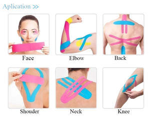 BLUENJOY Totalmente Certificado de alta calidad de algodón impermeable hipoalergénico precortado Kinesiología Kynesio <span class=keywords><strong>Kine</strong></span> SiO Sports Muscle Tape - Product Image 6