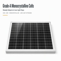 Module solaire monocristallin sur mesure 5W-50W, panneau photovoltaïque en verre laminé 6V 12V 18V, surveillance à distance, alimentation hors réseau