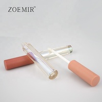 2,5ml Rosa Lipgloss-Tube, Transparente Lippenöl-Flasche, Kunststoff-Drehverschluss, Leerer Lipgloss-Flüssiglippenstift-Behälter, Verpackung