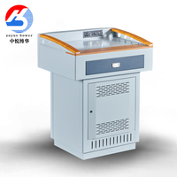 Pupitre numérique multimédia pour salle de classe, lutrin électronique en métal avec commande centrale, table d'enseignement, pupitre de conférence et de discours