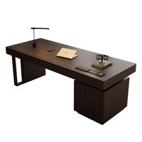 Escritorio de Madera Maciza de Estilo Italiano Minimalista para el Hogar, Escritorio de Computadora Moderno de Lujo Ligero para Estudio, Garantía de 3 Años, DIY