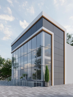 Luxseal Façades murales rideaux en aluminium de haute qualité Panneau de murs rideaux Bâtiment de centre commercial Villa Murs rideaux extérieurs en verre
