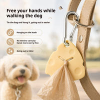 Sac de rangement en silicone en forme de fromage BPlus pour sacs à déjections canines, boîte de rangement idéale pour les promenades en extérieur et les accessoires pour animaux de compagnie