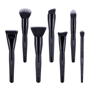 <span class=keywords><strong>ZOREYA</strong></span> Juego de <span class=keywords><strong>brochas</strong></span> de maquillaje profesional Classic Black Fan Brush para cara al por mayor disponible usado con corrector - Product Image 1