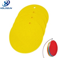 Tapis de table monobloc en silicone résistant à la chaleur de couleur personnalisée pour décorations de bols et casseroles de service à la maison