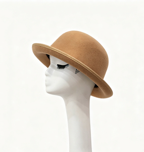 Chapeau melon en feutre de laine multicolore Hiver 2026 pour <span class=keywords><strong>femme</strong></span>, style Derby, Fedora vintage tendance et élégant - Product Image 1