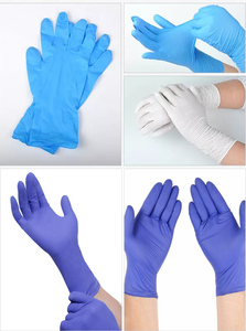 Extra Durable 6Mil Black Nitrile Disposable Gloves <b>Powder</b> Free Anti-slip Allergy Free Gathered Cuff <b>Textured</b> Fingertips General - Product Image 4