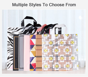 Biểu tượng tùy chỉnh in túi nhựa mua sắm với chết cắt xử lý có thể gập lại Boutique bao bì bán lẻ - Product Image 6