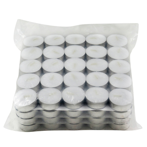 Lot de 50 <span class=keywords><strong>bougies</strong></span> chauffe-plat blanches naturelles en paraffine non parfumées - Product Image 4