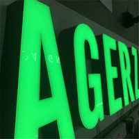Lettres en relief 3D YIJIAO pour extérieur, lettres LED sans cadre, signalétique en métal fabriquée pour la publicité