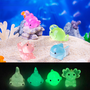 Venta al por mayor Micro paisaje creativo lindo luminoso océano Animal tiburón Hexagonal dragón ornamento accesorios Knickknack - Product Image 5