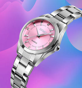 Skmei 1620 femmes marque de luxe montres à Quartz en acier inoxydable étanche montre-bracelet verre Simple minimaliste pointeur en gros - Product Image 2