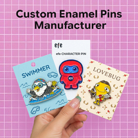 Badge personnalisé en alliage de zinc émaillé, couleur noire nickelée, avec logo imprimé, épingles souvenirs, cadeaux pour équipes d'anime