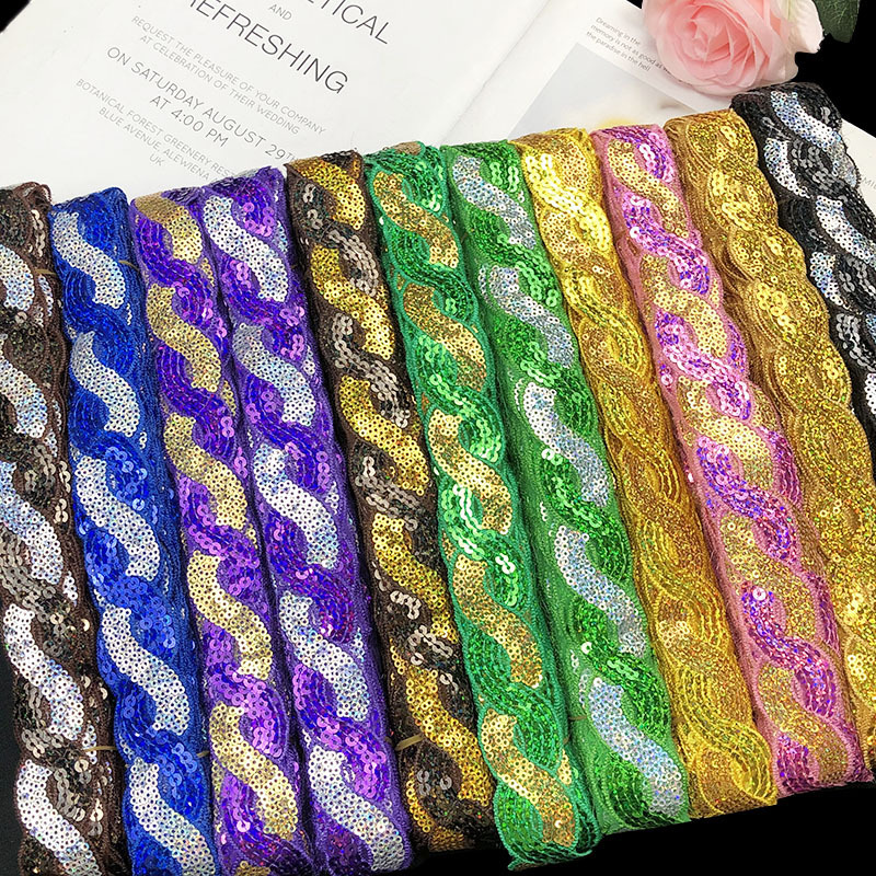 Factory 3cm Gold Silver Thread Lace