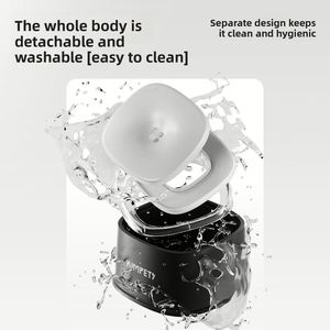 Fontaine à eau automatique pour animaux de compagnie, bol flottant suspendu, chiens, chats, grande capacité, anti-poussière, anti-éclaboussures, design en plastique - Product Image 5