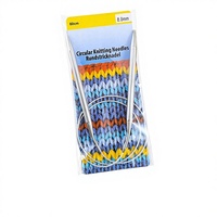 Aiguille à tricoter en acier inoxydable personnalisée, anneau épais, design simple, épaisseur 8,0 mm, longueur 80 cm, commerce extérieur
