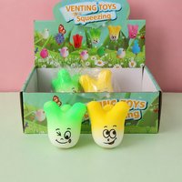 Jouets à presser créatifs en TPR en forme d'oignons verts, décorations de bureau pour filles et garçons 14+ - Vente en gros Guangdong