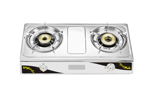 Plaque de cuisson à gaz portable pour l'extérieur, <span class=keywords><strong>2</strong></span> brûleurs, en émail noir, compatible avec cuisinière de <span class=keywords><strong>camping</strong></span>, <span class=keywords><strong>meilleur</strong></span> prix - Product Image 2