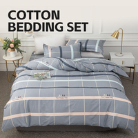 Vente en gros de draps de lit personnalisés en coton 100% - Ensemble de literie 4 pièces - Housse de couette - Taille King Size - Taille Queen Size - Taille Full - Super doux - Luxe