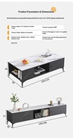 Vente directe d'usine, ensemble de meuble TV et table basse en bois moderne et minimaliste, montage mural, rangement, respectueux de l'environnement, montage facile, compatible avec les téléviseurs