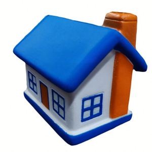 ลูกบอลบีบคลายเครียด PU Simulation House พร้อมคุณสมบัติป้องกันแรงกระแทก ของเล่นบีบเล่นสำหรับคลายเครียดในออฟฟิศ และของขวัญส่งเสริมการขาย - Product Image 3