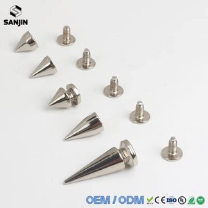 Clous et rivets métalliques style punk à tête acérée pour artisanat DIY, ceintures en cuir, vêtements, décorations et boucles - Product Image 5