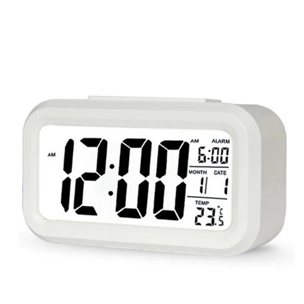 Diskon Besar LED Digital Alarm Jam Backlight Snooze Mute Kalender Desktop Elektronik Bcaklight Jam Meja Desktop Jam