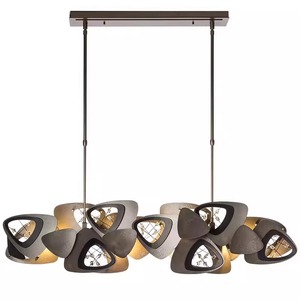 Creative Geometric Chandelier Stainless Steel Irregular Shape E27 LED Pendant <b>Light</b> For Restaurant Showroom Modern Minimalist - Product Image 5
