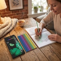 Crayons de couleur FSC& EN71& BSCI, 12 couleurs, personnalisation en usine, crayons de peinture métalliques, ensemble d'art professionnel, ODM/OEM