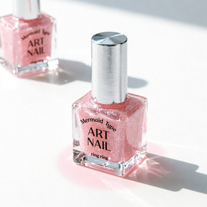 Esmalte de Uñas Tipo Sirena, 13 ml, Color Rosa Brillante, Diseño de Anillo - Product Image 1