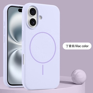 Nouvelle conception Étui de téléphone haut de gamme en silicone <span class=keywords><strong>liquide</strong></span> magnétique antichoc, étanche et agréable au toucher pour iPhone 16 Pro Max - Product Image 2