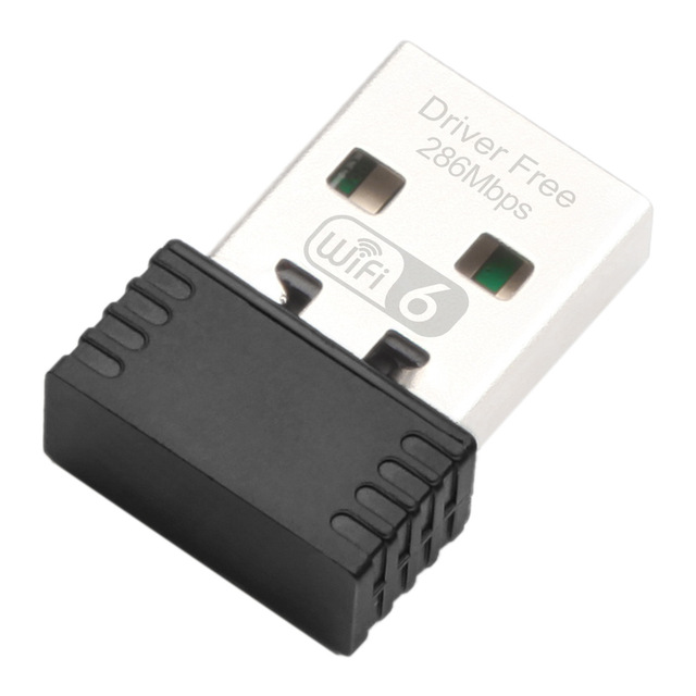 Mini USB 2.4GHz Wi-Fi LAN Adapter WIFI 6 Dongle Network Card 802.11ax USB Free Driver for Windows 7 10 11 on PC & Laptop