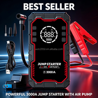 Démarreur de voiture portable 20000 mAh 12 V, booster de batterie de voiture, chargeur de batterie au lithium, pompe à air, gonfleur de pneus avec LED