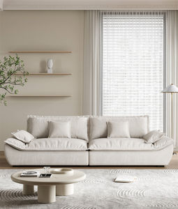 Mufang Canapé modulable en cuir véritable, design moderne, Mario Belinibok, ensemble de meubles de salon, hôtel, villa, lit inclus - Product Image 6