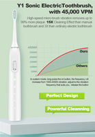 Brosse à dents électrique sonique intelligente OEM 38000 VPM, étanche IPX7, rechargeable par USB, 2000 mAh, 4 modes, blanchissante